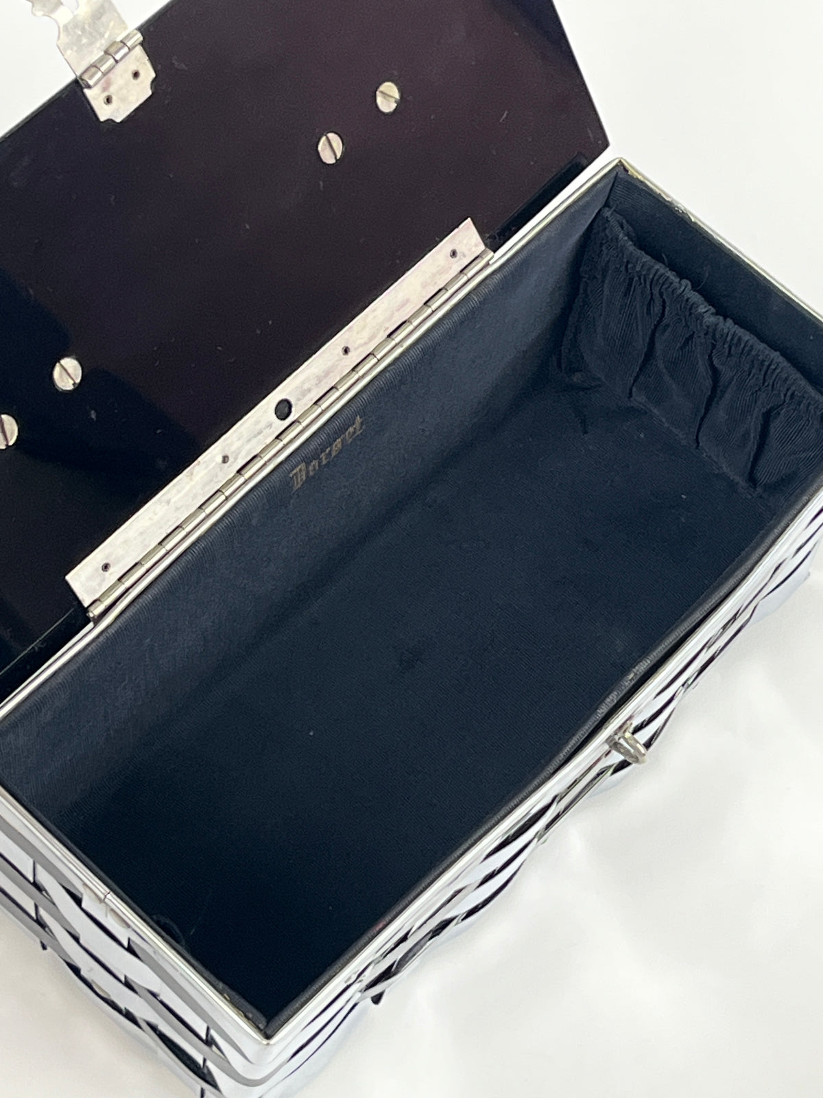 Vintage Chrome & Lucite Box Purse