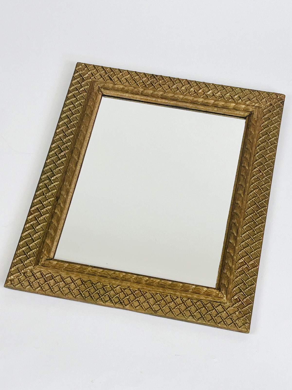 Vintage Lattice Wall Mirror