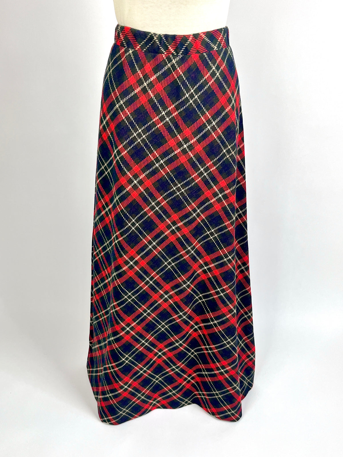 Vintage Plaid Maxi Skirt