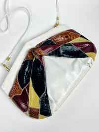 Vintage Leather and Snakeskin Bag