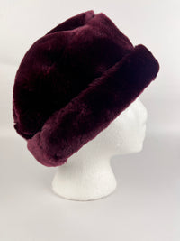 Vintage Reddish Brown Faux Fur Hat