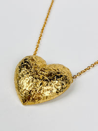 Vintage Textured Heart Necklace