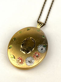 Vintage 14k Gold-Filled Engraved Floral Locket