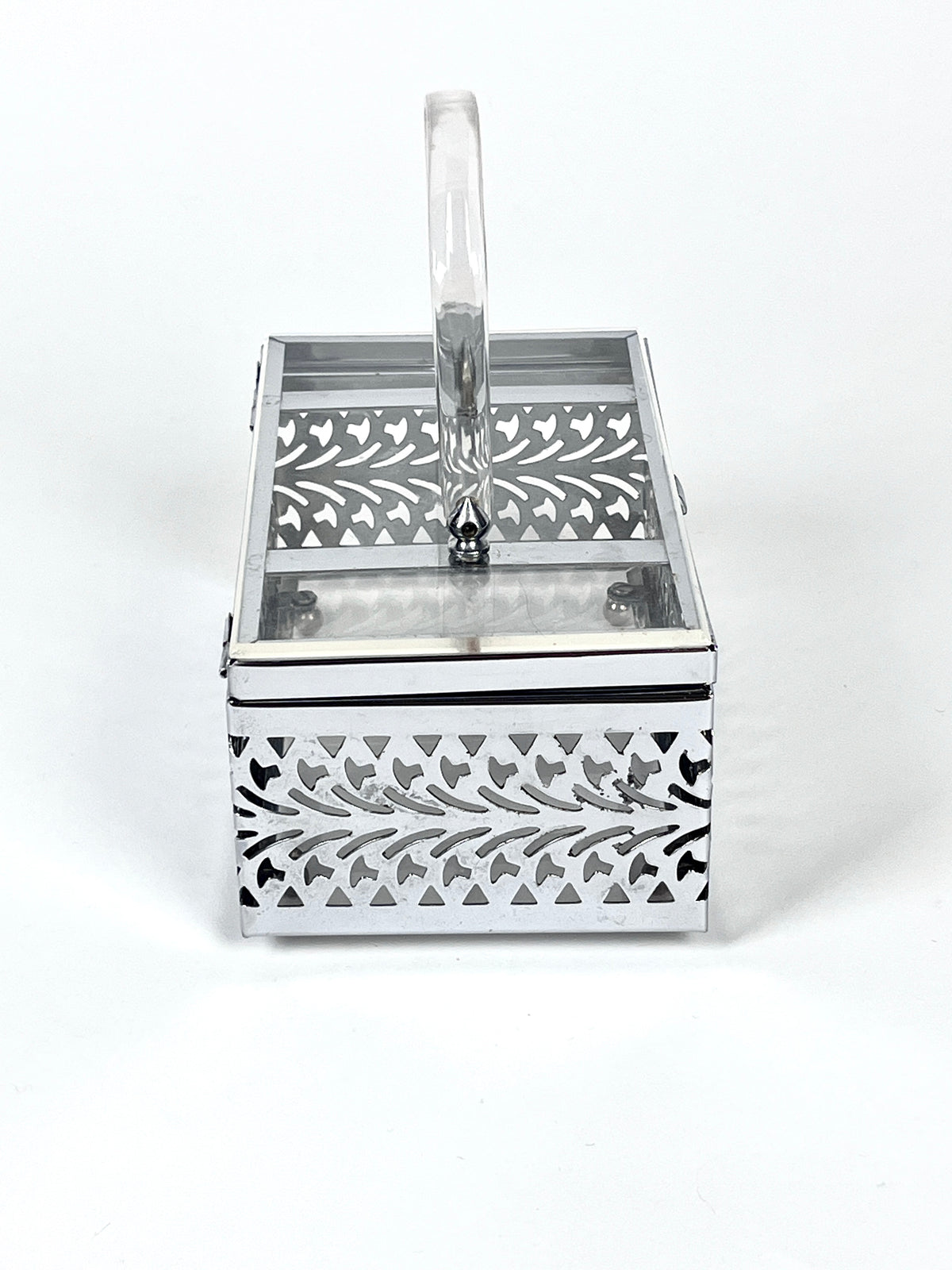 Vintage Chrome & Lucite Box Purse