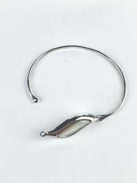 Vintage Modernist Sterling Mother of Pearl Bracelet