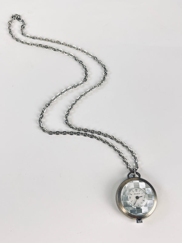 Vintage Watch Necklace with Swiss Movement