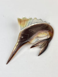Vintage Mother of Pearl Fish Brooch