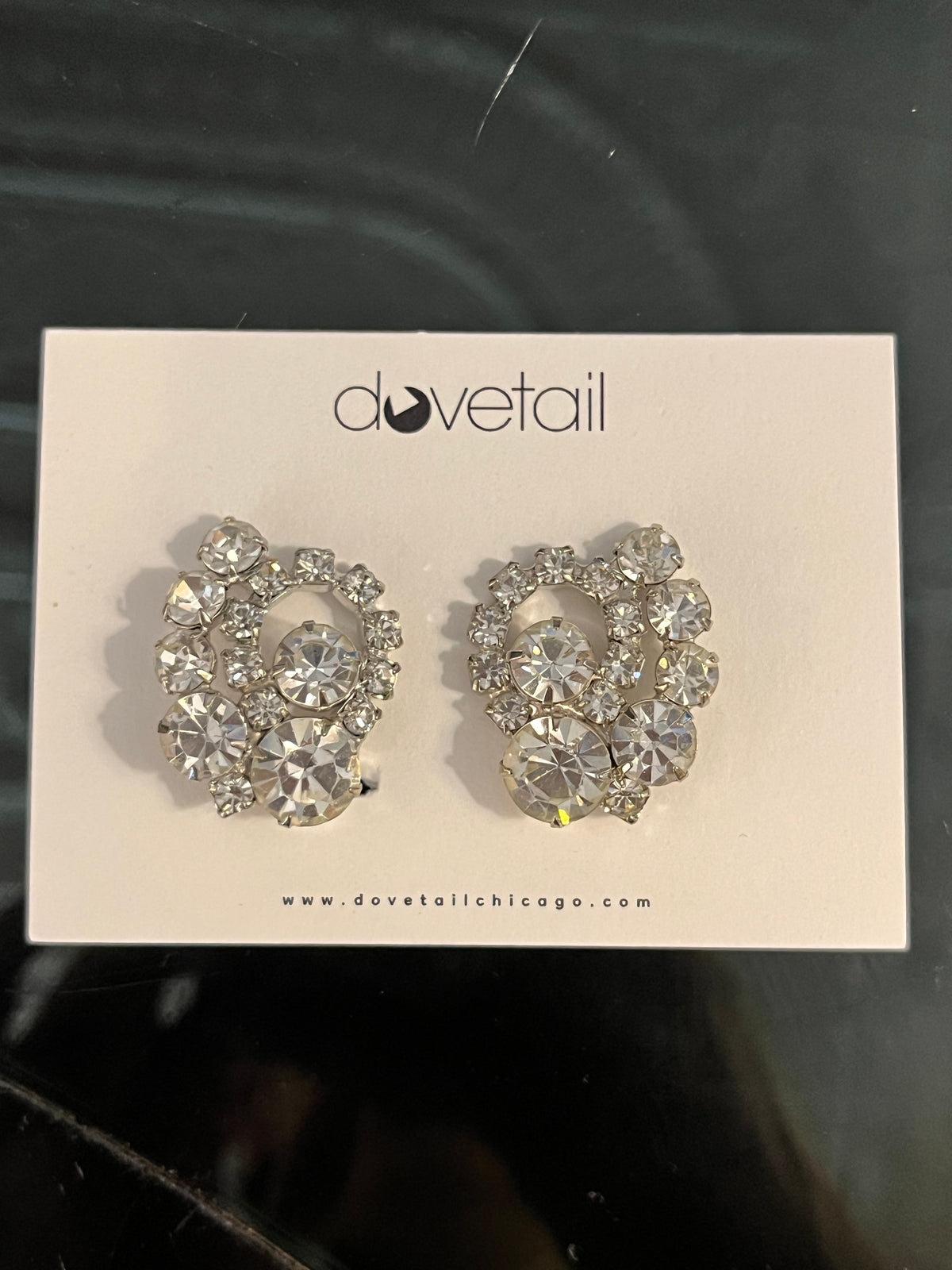 Rhinestone Clip-On Earrings