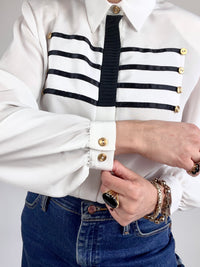 Vintage Satin Ribbon Blouse