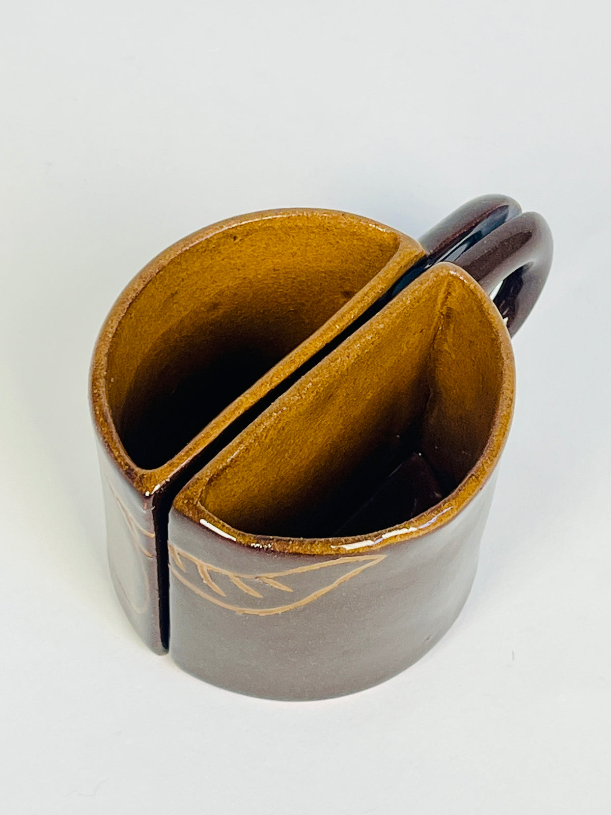 Vintage Ceramic Espresso Cups with Cat Design