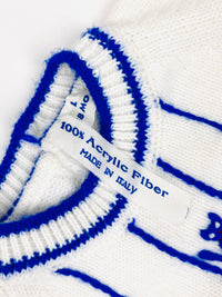 Vintage 1960s Knit Baby Set with Cat Design