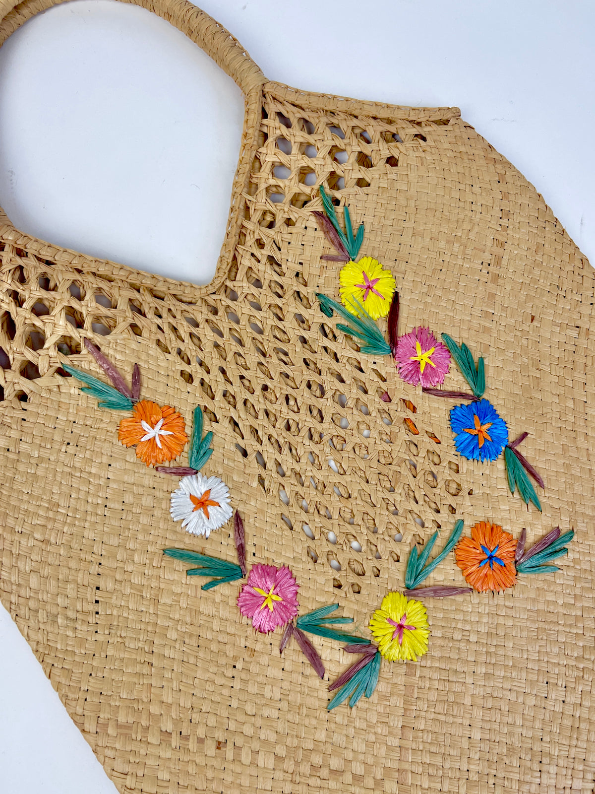 Vintage Woven Raffia Bag