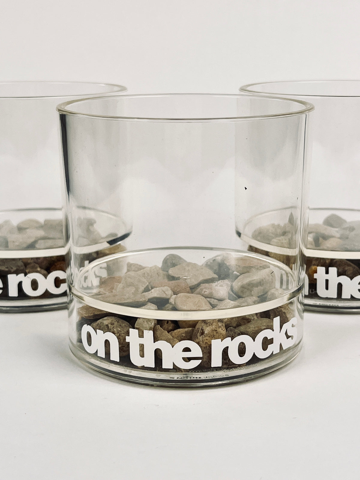 Vintage “On the Rocks” Glasses, 4pc Set