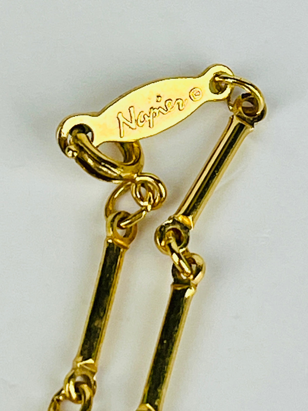 Vintage Napier Shell Locket Necklace