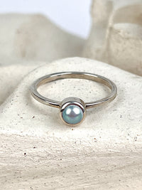 Vintage Sterling Pearl Ring