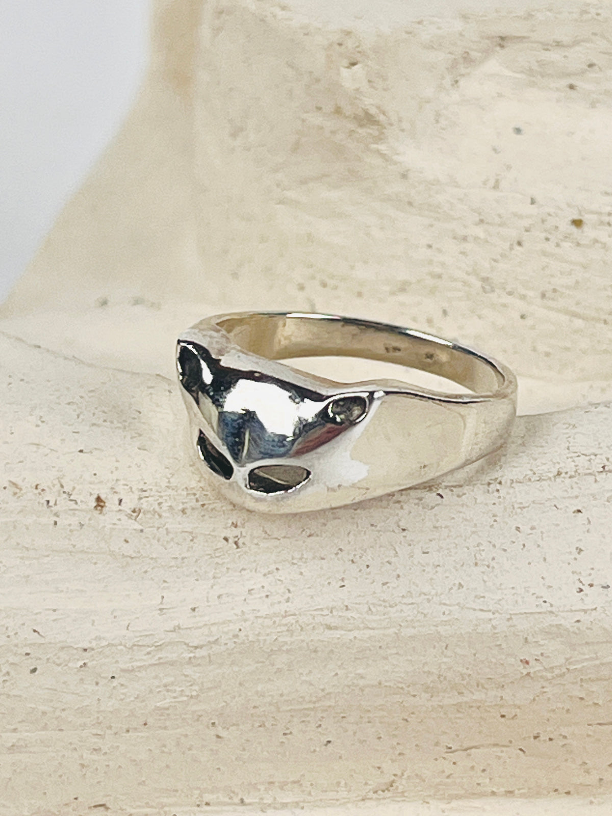 Vintage Sterling Cat Face Ring