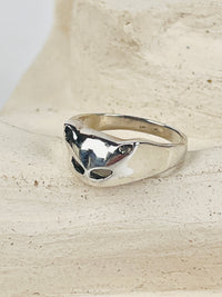 Vintage Sterling Cat Face Ring