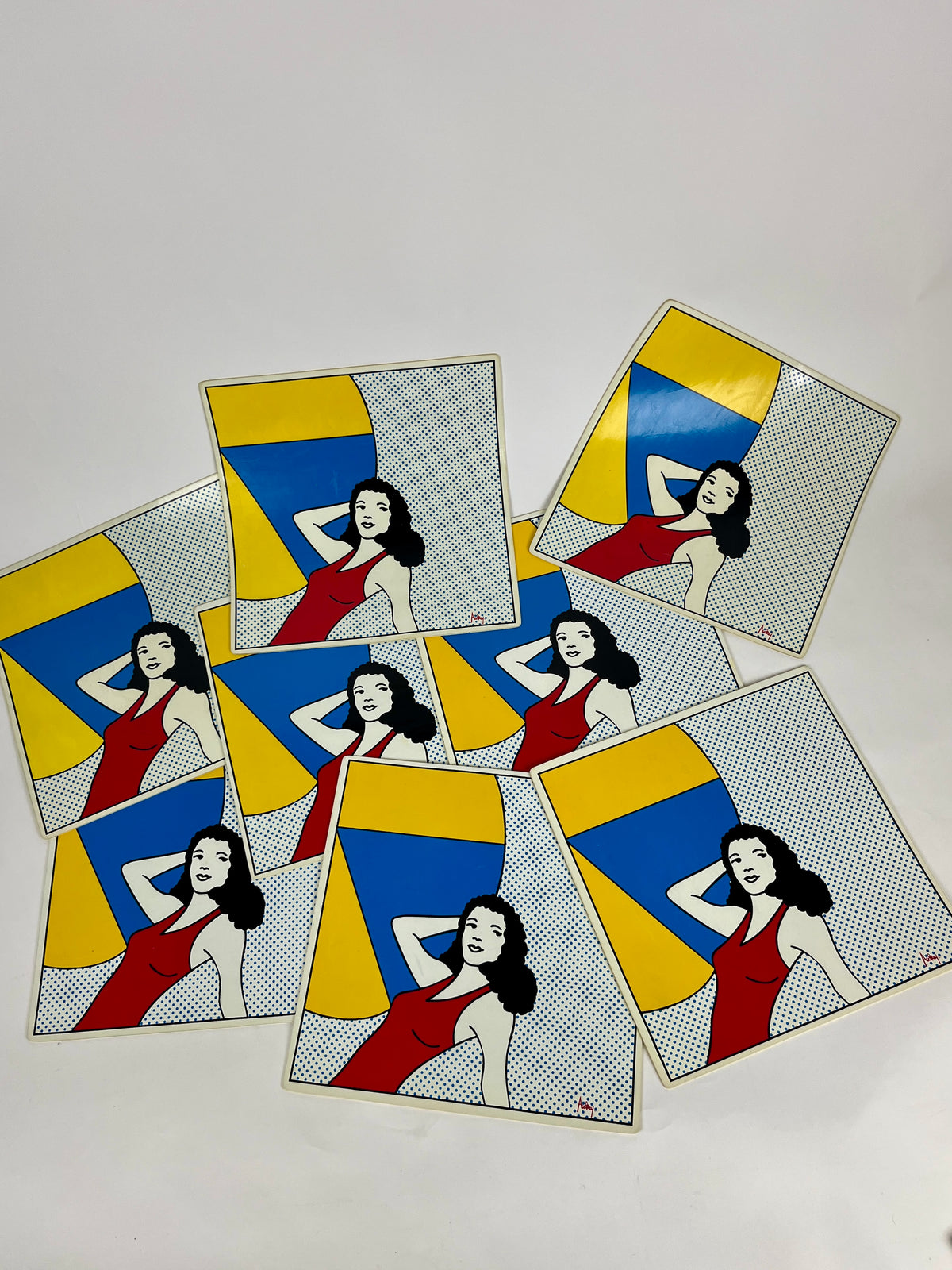 Vintage Pop Art Placemats, 8pc Set
