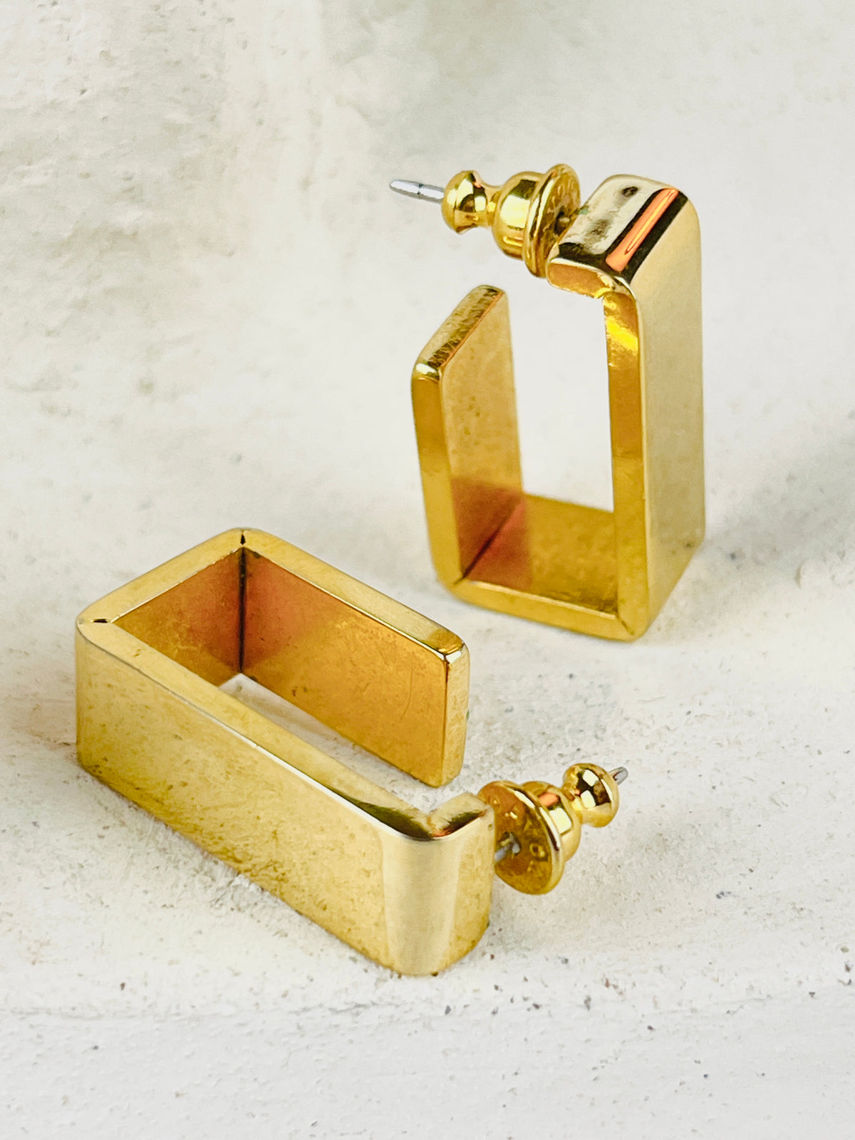 Vintage Rectangular Hoop Earrings