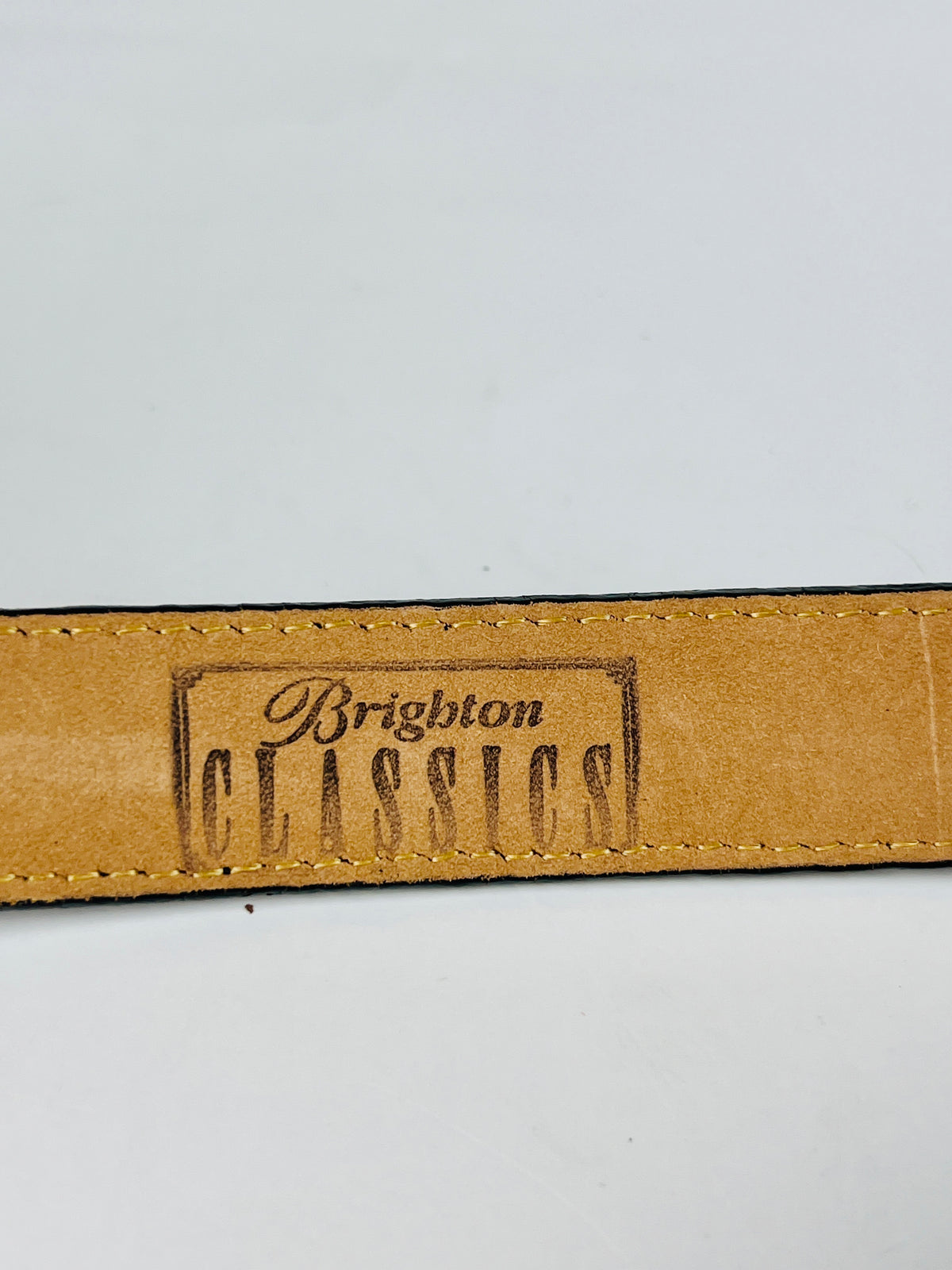 Vintage Black Leather Brighton Belt