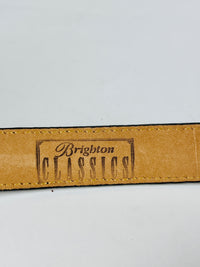 Vintage Black Leather Brighton Belt