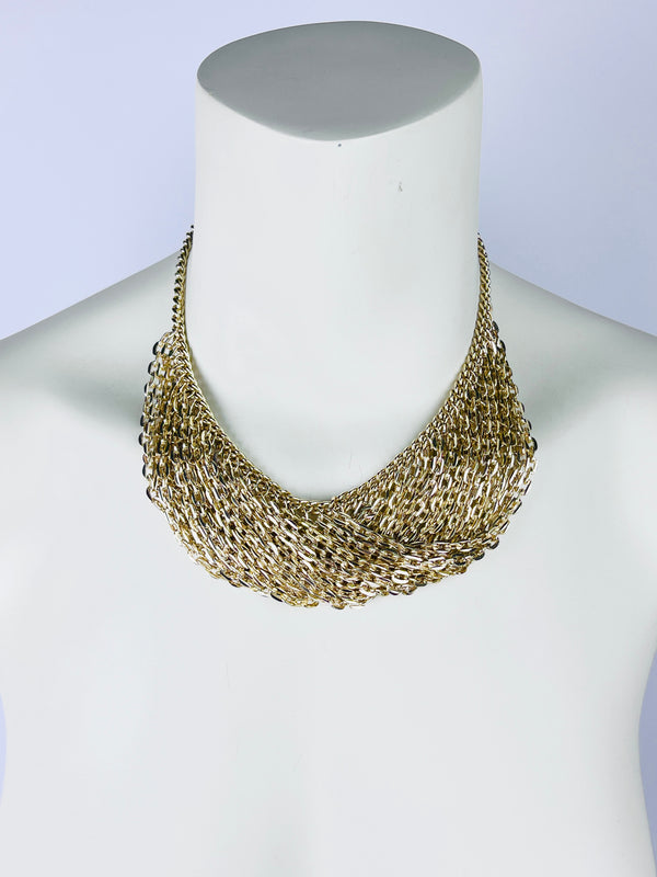 Vintage Multi-Chain Bib Necklace