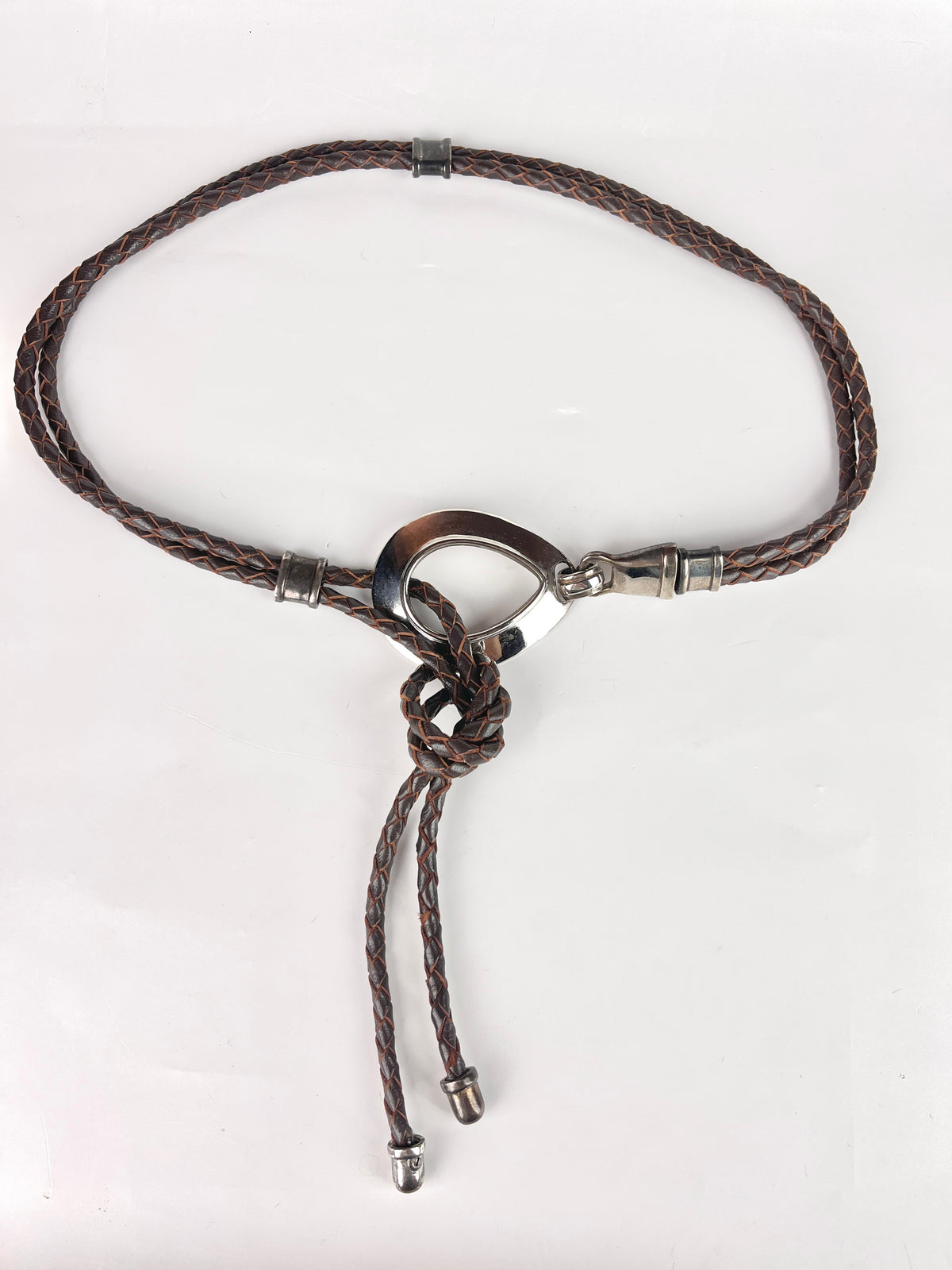 Vintage Leather & Silver Plated Brighton Belt