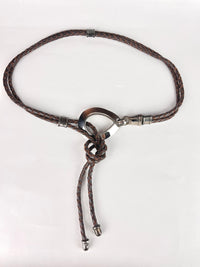 Vintage Leather & Silver Plated Brighton Belt