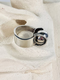 Modernist Sterling Ball Ring