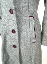 Vintage Gray & Burgundy Princess Coat