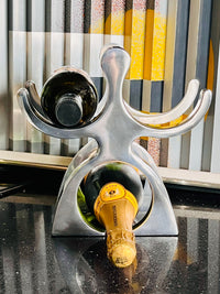 Vintage Postmodern Figurative Wine Rack