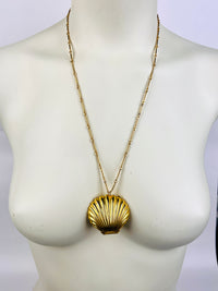 Vintage Napier Shell Locket Necklace