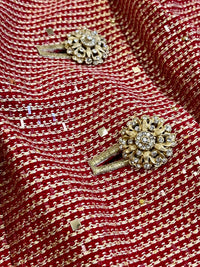 Vintage St. John Couture Red & Gold 2pc Set