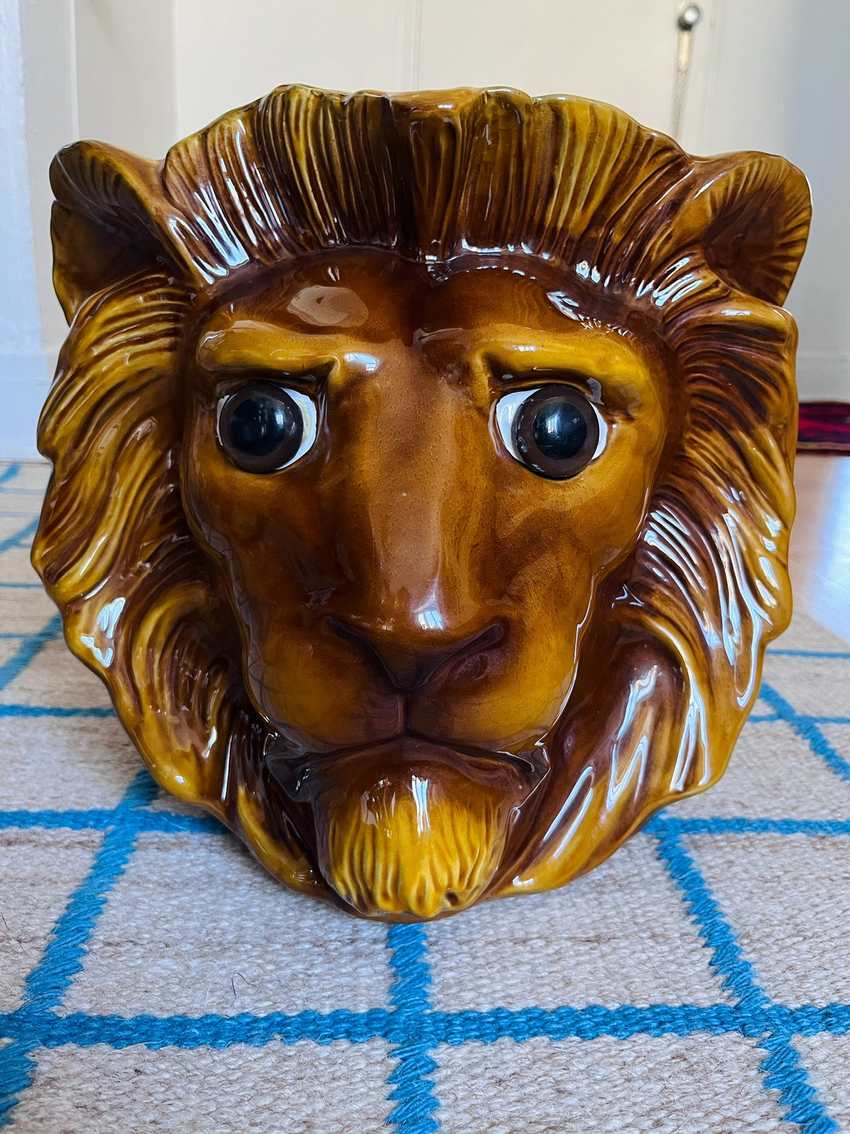 Rare Vintage Fitz & Floyd Lion Head Planter - LARGE!