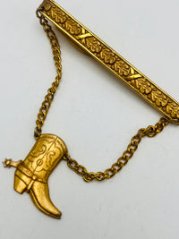 Vintage Western Boot Tie Bar