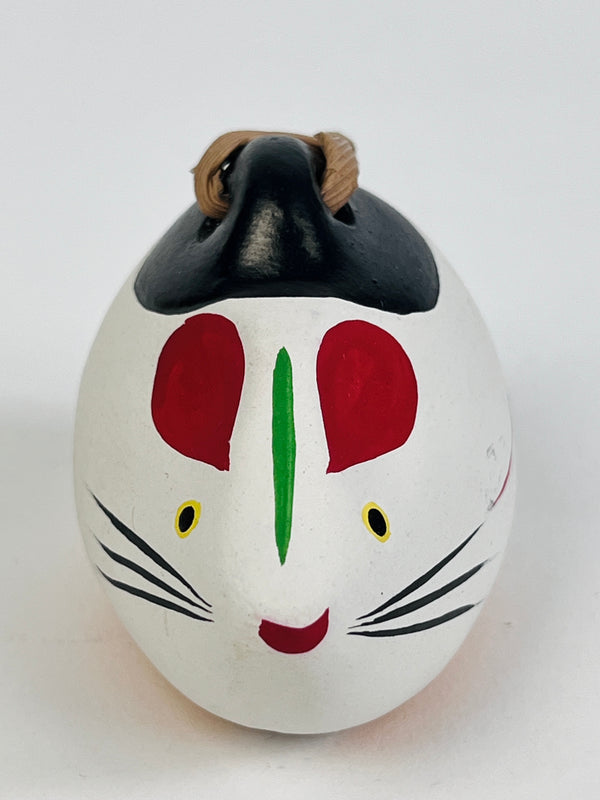 Vintage Japanese Zodiac Clay Bell - Mouse