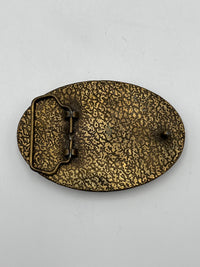 Vintage Multi-Stone and Brass Belt Buckle
