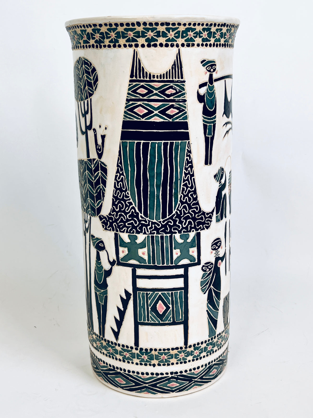Mid-20th Century Ceramic Umbrella Stand