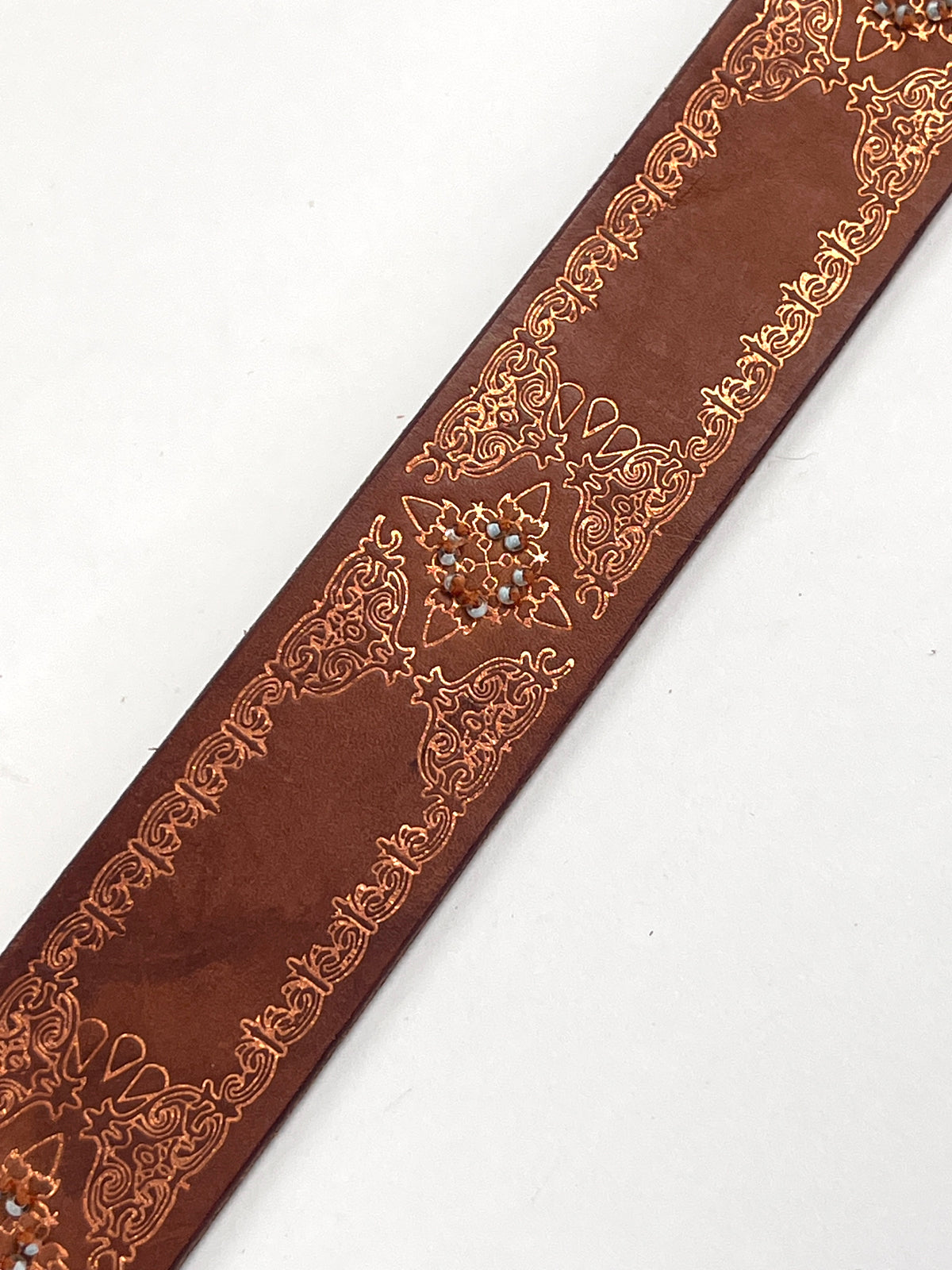 Vintage Brown Leather Linea Pelle Belt
