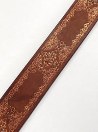 Vintage Brown Leather Linea Pelle Belt