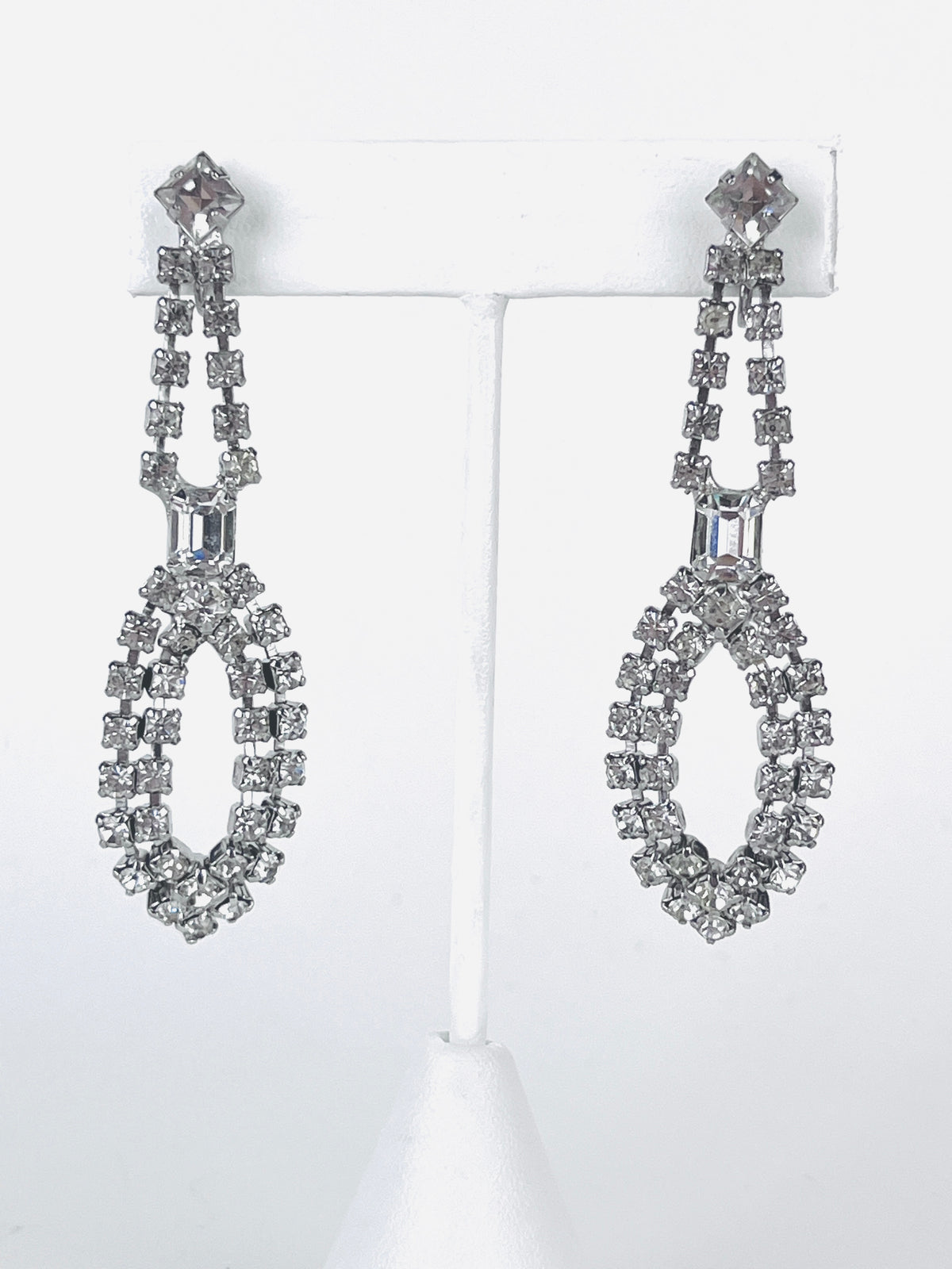 Vintage Rhinestone Drop Earrings