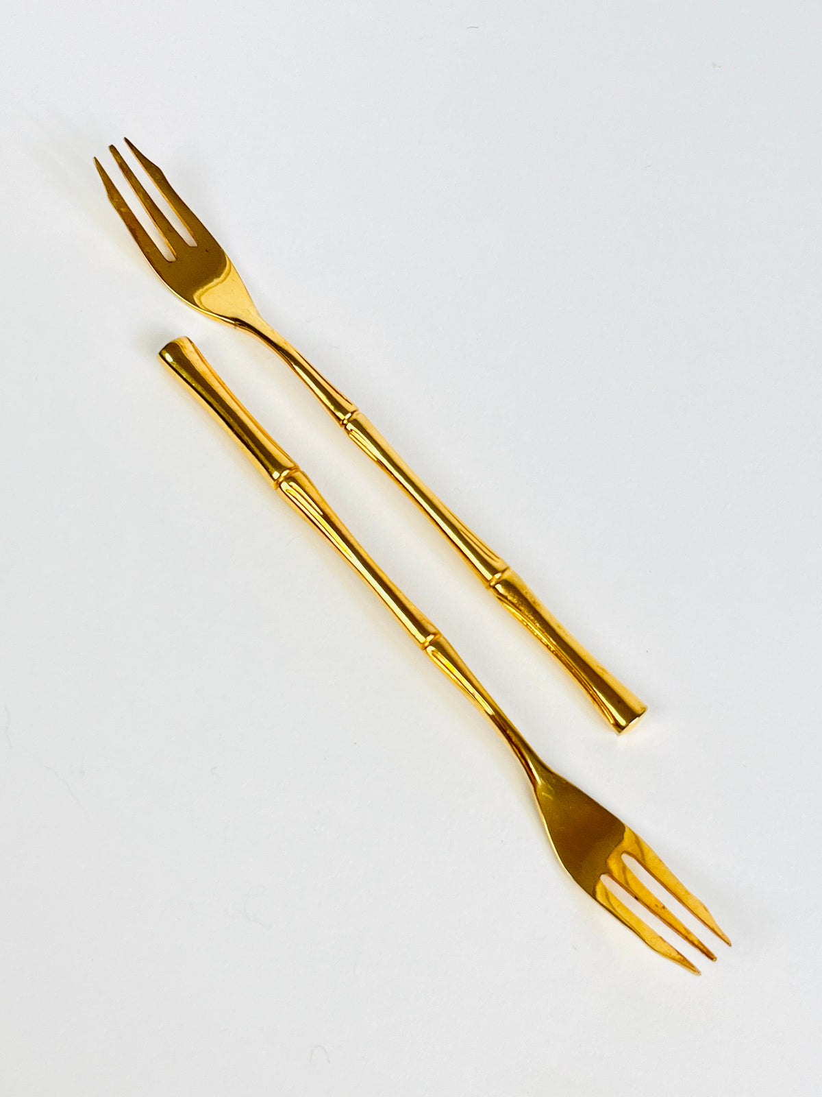 Vintage Gold-Plated Cocktail Forks