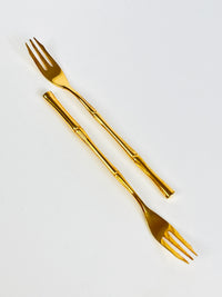Vintage Gold-Plated Cocktail Forks
