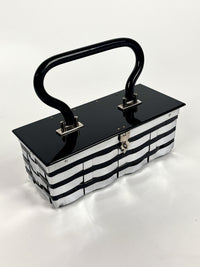 Vintage Chrome & Lucite Box Purse