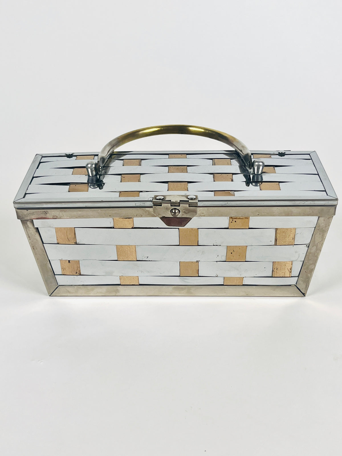 Vintage Woven Metal Box Purse
