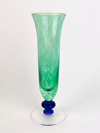 Vintage Mouth-Blown, Murano-Style Champagne Flutes