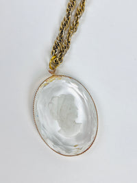 Vintage Glass Intaglio Cameo Necklace