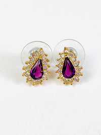 Vintage Faux Amethyst Earrings