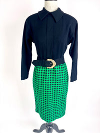 Vintage Wool Dress & Scarf