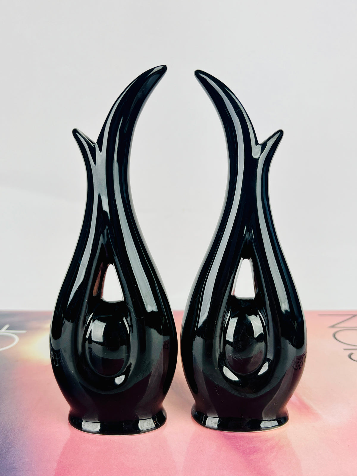 Vintage Porcelain Bud Vase Set, 2pc